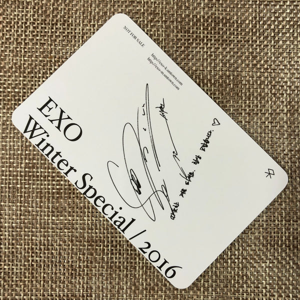 EXO SEHUN [ 2016 Winter Special For Life ] Official Photocard / New, Rare / Gift