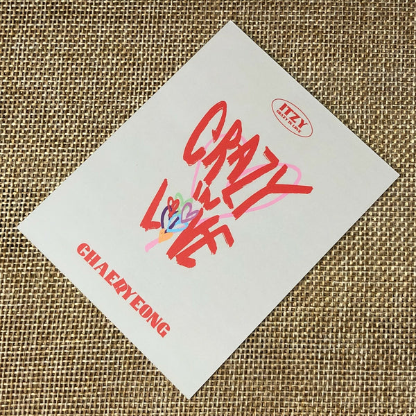 ITZY CHAERYEONG #2 [CRAZY IN LOVE] Official Polaroid Photocard, 1st Album / Gift