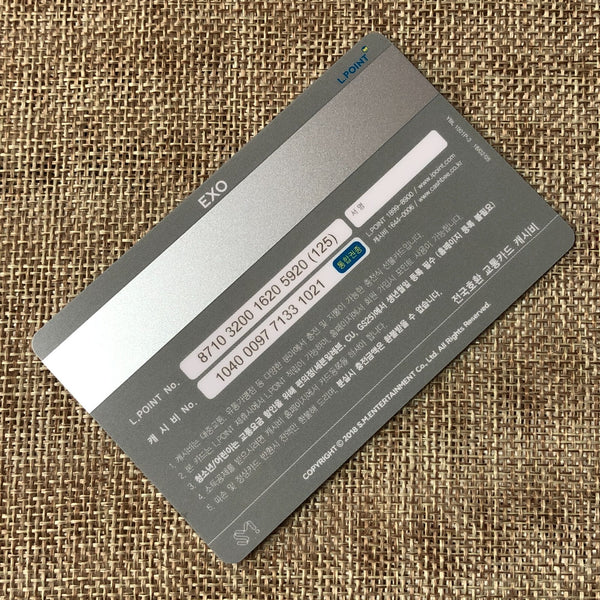 EXO GROUP [CASHBEE] Official Transportation Card Photocard, SMTOWN / New / Gift