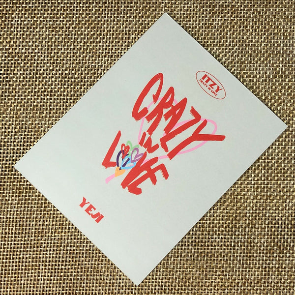 ITZY YEJI #1 [CRAZY IN LOVE] Official Polaroid Photocard, 1st Album / New / Gift