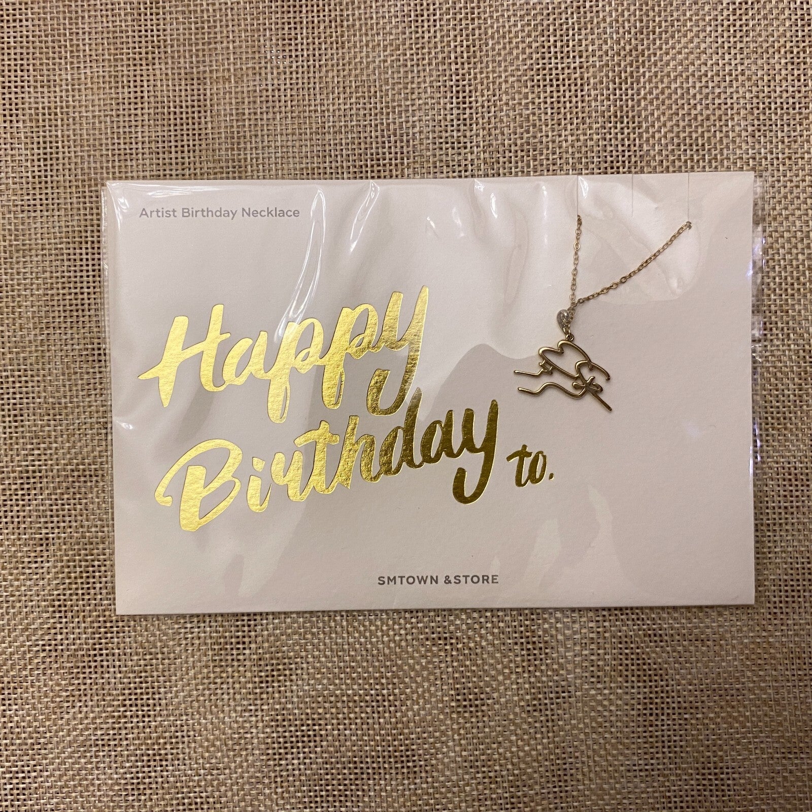 EXO BAEKHYUN [ SM Town & Store Birthday Necklace ] Artist Gold / New Rare /+Gift