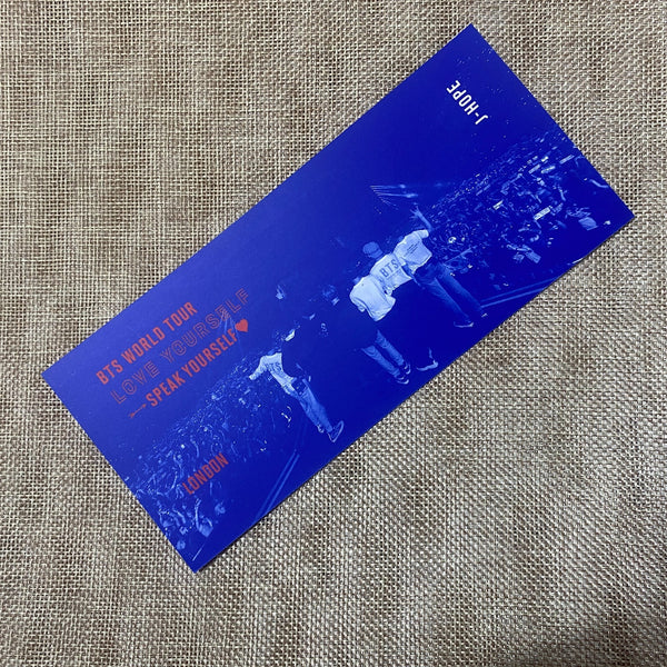 BTS J-HOPE [Speak Yourself World Tour London DVD] Official Bookmark / New / Gift