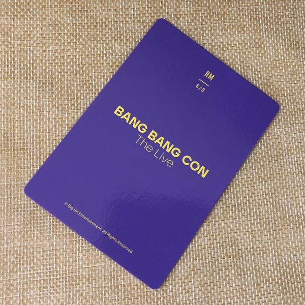 BTS RM 6/8 [ BANG BANG CON The Live ] Official Mini Photocard / New / Gift