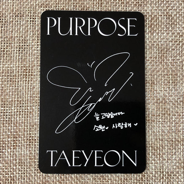 SNSD TAEYEON [ PURPOSE ] Official Photocard / New / Gift