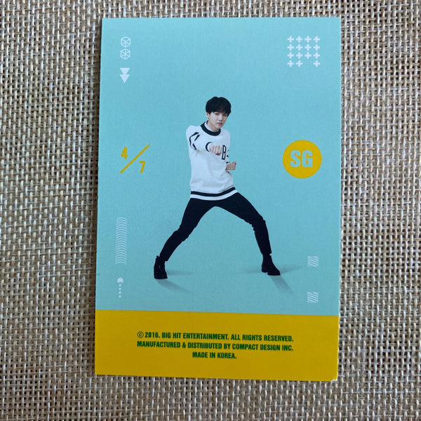 BTS SUGA 4/7 [ 3rd Muster ARMY.ZIP ] Official Player Card Photocard / New / Gift