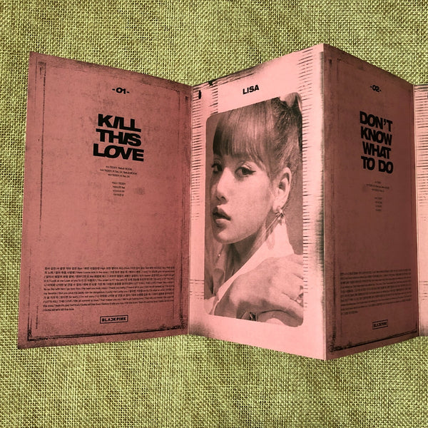 BLACKPINK GROUP [ Kill This Love ] Official Accordion Lyrics Book / New / Gift