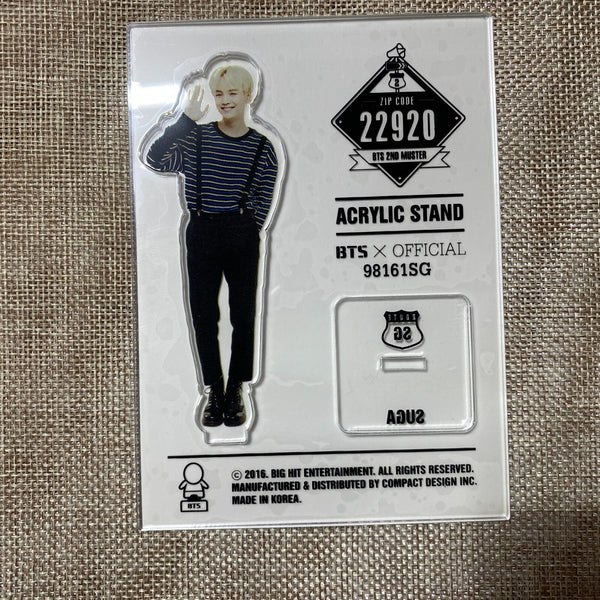 BTS SUGA [ ARMY 2nd Muster ZIP CODE 22920 ] Official Acrylic Stand / New / Gift