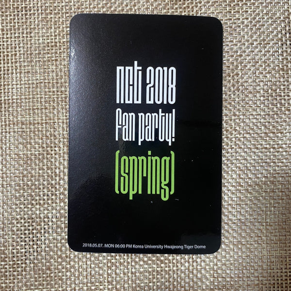 NCT 2018 RENJUN [FAN PARTY SPRING] Official Limited Photocard / New, Rare / Gift
