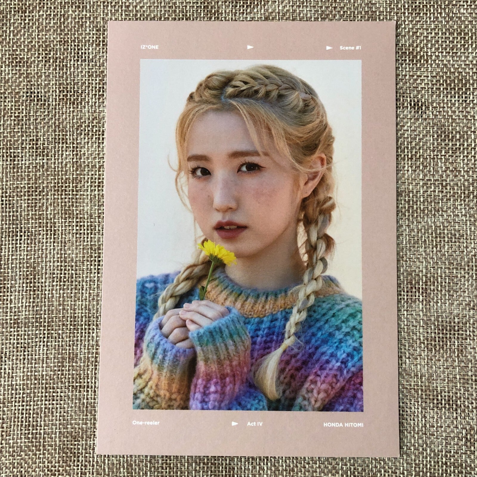 IZ*ONE HITOMI [ One-reeler / Act IV ] Official Cover Postcard / New / Gift