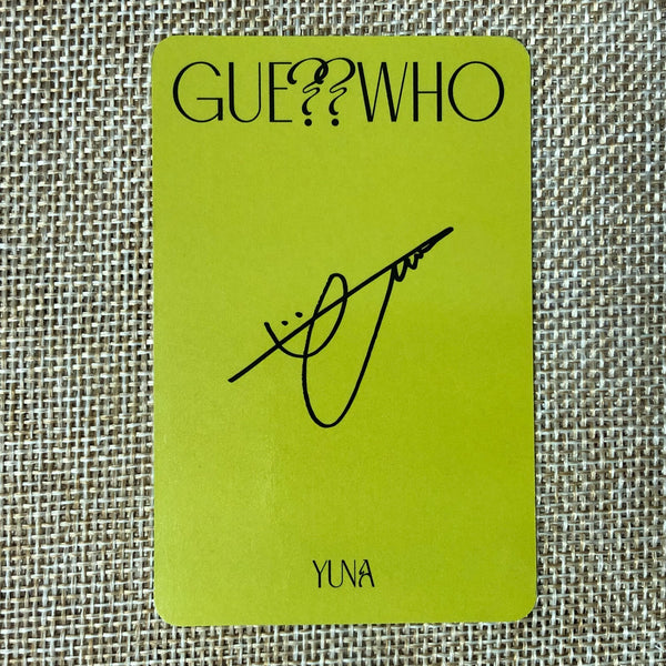 ITZY YUNA #4 [ GUESS WHO ] Official Special Photocard / New / Gift