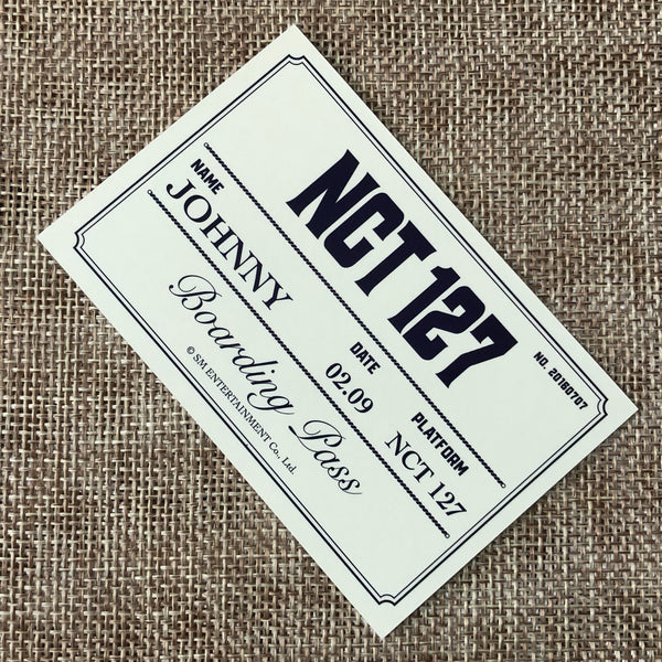 NCT 127 JOHNNY [2023 Season's Greetings] Official Photocard Boarding Pass / Gift