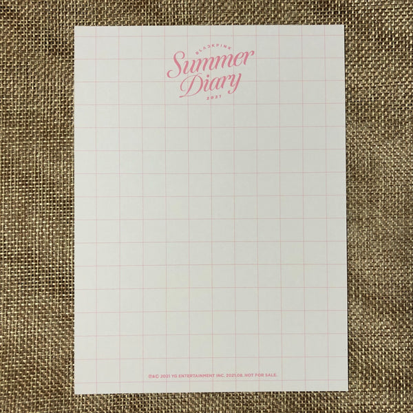 BLACKPINK UNIT #3 [ 2021 SUMMER DIARY ] Official Postcard Photocard / New / Gift