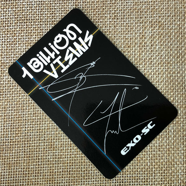 EXO SC SEHUN CHANYEOL [1 Billion Views] Official Photocard, 1st Album / Gift