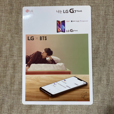 BTS SUGA [ LG x BTS G7 ThinQ ] Mini Poster Photocard, LG / New, Rare / Gift