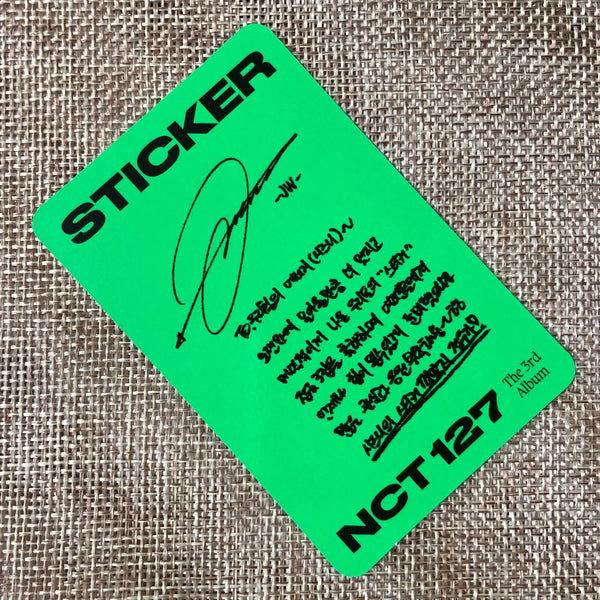 NCT 127 JUNGWOO [ STICKER ] Official Photocard, SEOUL CITY Ver / New / Gift
