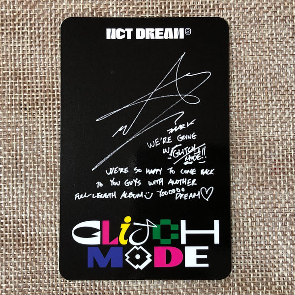 NCT DREAM MARK [GLITCH MODE Photobook] Official Photocard, Digipack / New / Gift