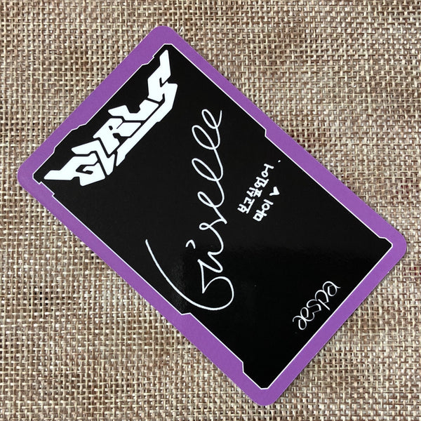 AESPA GISELLE [ Girls ] Official Photocard, Real World Ver / New / Gift