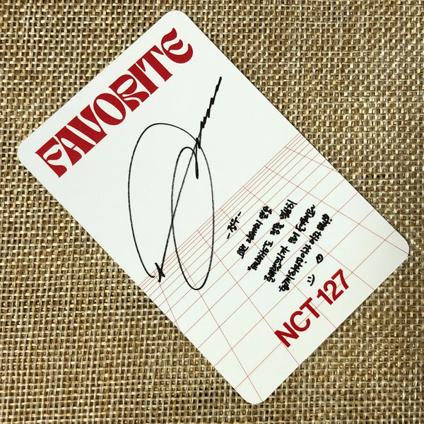 NCT 127 JUNGWOO [FAVORITE] Official Photocard, 3rd Repackage CLASSIC Ver / Gift