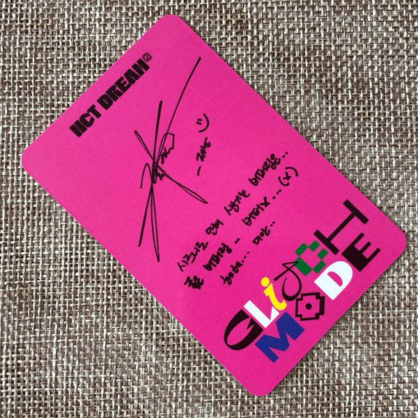 NCT DREAM JENO [ GLITCH MODE Photobook ] Official Photocard, Glitch / New / Gift