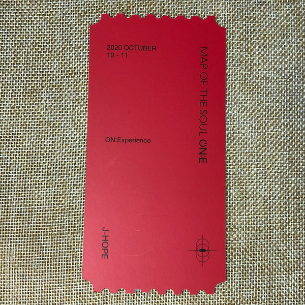 BTS J-HOPE [ Map of the Soul ON:E DVD ] Hologram Ticket Photocard / New / Gift