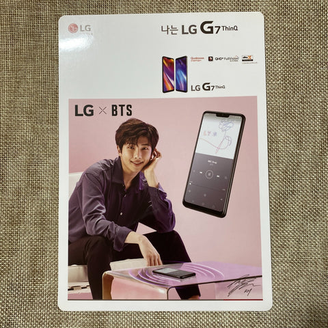 BTS RM [ LG x BTS G7 ThinQ ] Mini Poster Photocard, LG / New, Rare / Gift