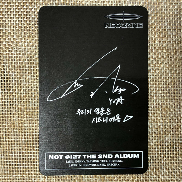 NCT 127 YUTA [ NEO ZONE ] Official Photocard, 2nd Album KIHNO Ver / New / Gift