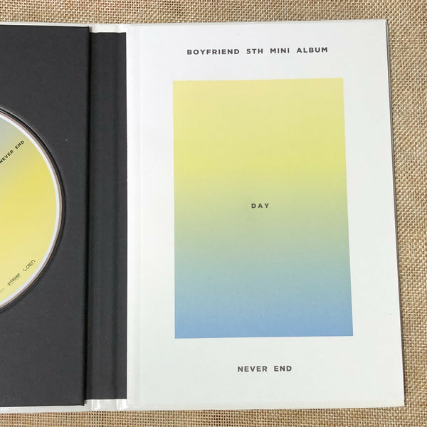 BOYFRIEND [ NEVER END ] Official 5th Mini Album Day Ver, CD + Photobook / New
