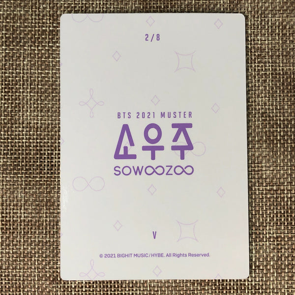 BTS V 2/8 [ 2021 Muster SOWOOZOO ] Official Mini Photocard / New / Gift