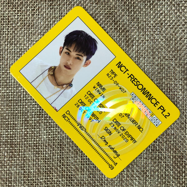 NCT2020 WINWIN [RESONANCE Pt.2 Departure] Official Photocard, ID Card / Gift