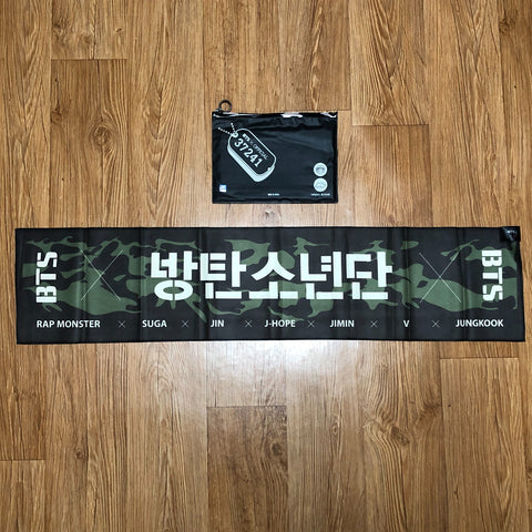 BTS 37241 [ 2014 Official Slogan Towel ] CAMO ARMY Original / New, Rare / Gift