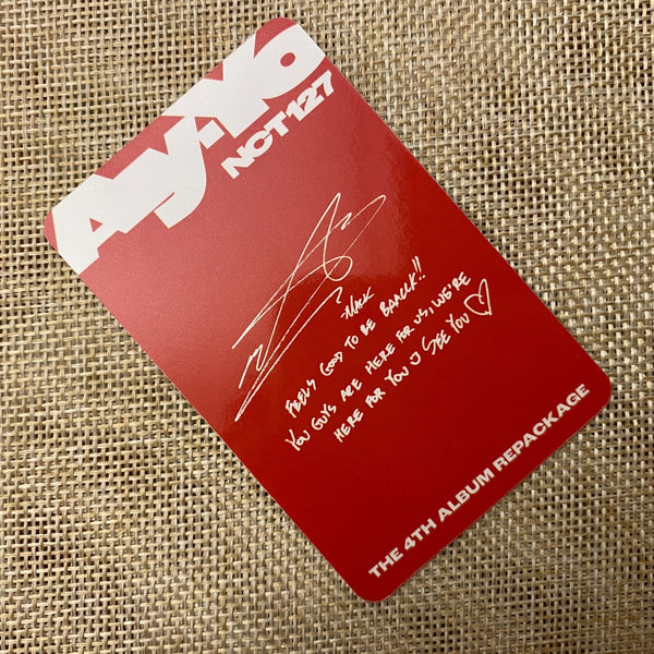 NCT 127 MARK [ Ay-Yo ] Official Photocard, Digipack Ver. / New, Rare / Gift
