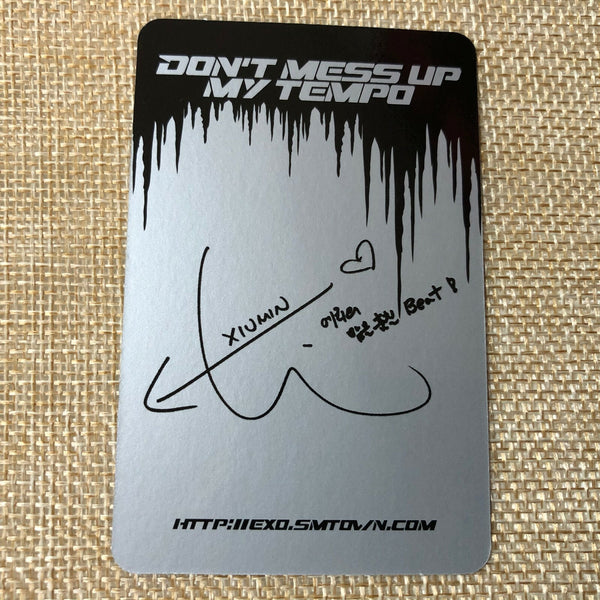 EXO XIUMIN [Don't mess up My Tempo] Official Photocard, Moderato 5th Album /+G