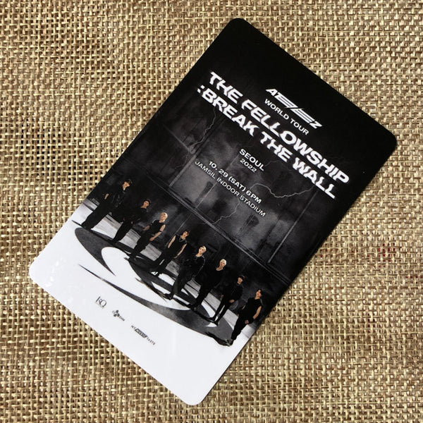 ATEEZ [World Tour THE FELLOWSHIP : BREAK THE WALL] Official Ticket Photocard /+G