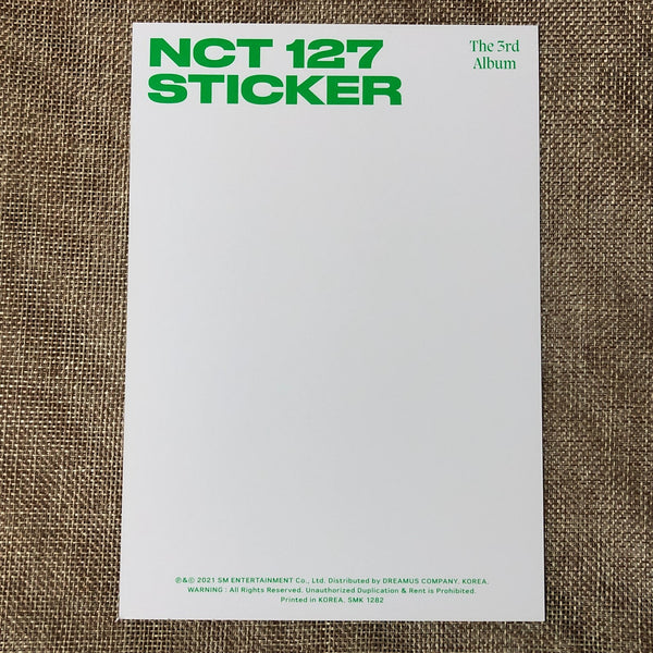 NCT 127 JUNGWOO [ STICKER ] Official Postcard, SEOUL CITY Ver / New / Gift