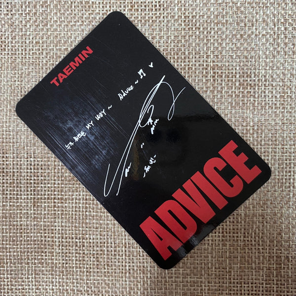 SHINEE TAEMIN #2 [ ADVICE ] Official Photocard / New, Rare / Gift
