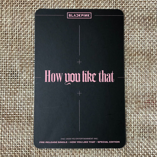 Blackpink JENNIE [ How you like that ] Official POB Photocard / New / Gift