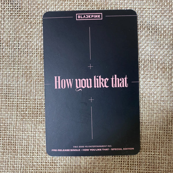BLACKPINK JISOO #4 [How you like that] Official Photocard, Special Ed / Gift