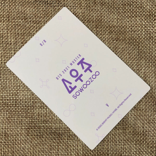BTS V 8/8 [ 2021 Muster SOWOOZOO ] Official Mini Photocard / New / Gift