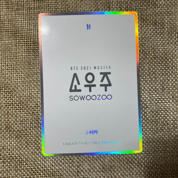 BTS J-HOPE [SOWOOZOO Special Bonus Ticket] Official Mini Photocard / New, Rare