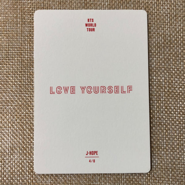BTS J-HOPE 4/8 [ Love Yourself World Tour ] Official Mini Photocard / New / Gift