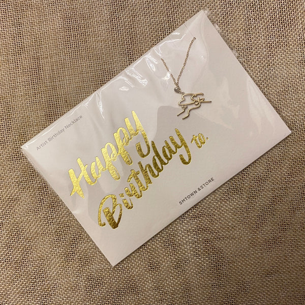 EXO BAEKHYUN [ SM Town & Store Birthday Necklace ] Artist Gold / New Rare /+Gift