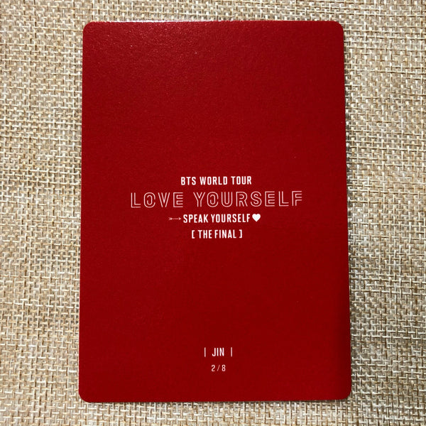 BTS JIN 2/8 [ Speak Yourself The Final ] Official Mini Photocard / New / Gift