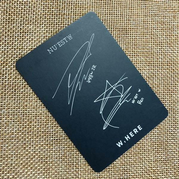 Nu'est W JR REN [ W.HERE ] Official Photocard / New, Rare / Gift