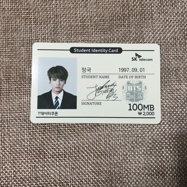 BTS JUNGKOOK [ SKT SK Telecom ] Official Data Coupon Card Photocard / New / Gift