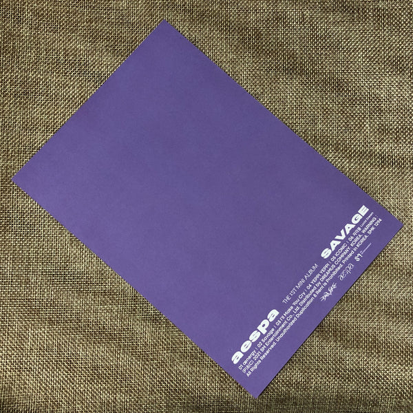 AESPA GISELLE [ SAVAGE ] Official Postcard, 1st Mii / New / Gift