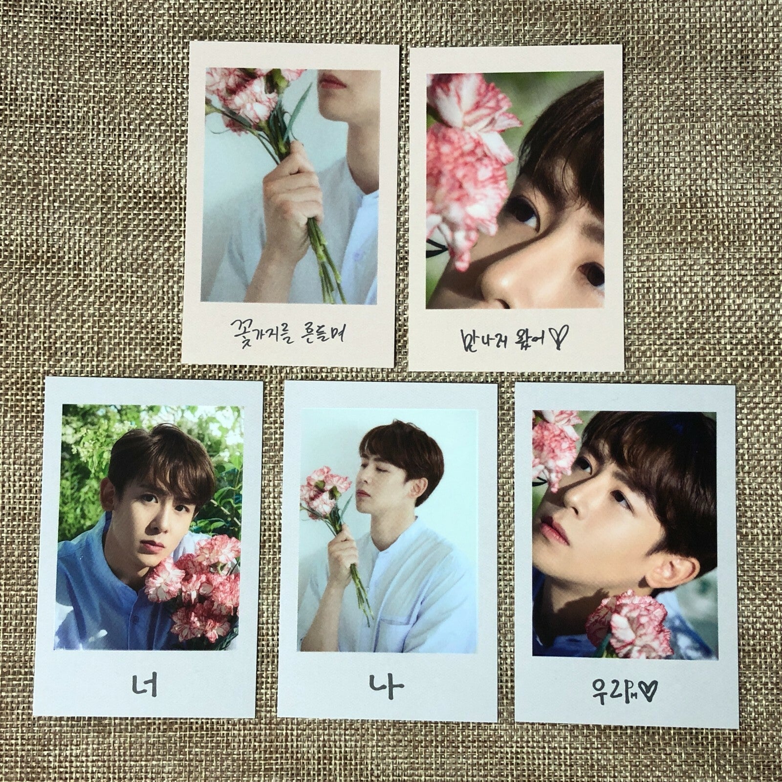 2PM NICHKHUN [HOTTEST 8th] Official Fanclub Photocard Set of 5 / New, Rare /+G