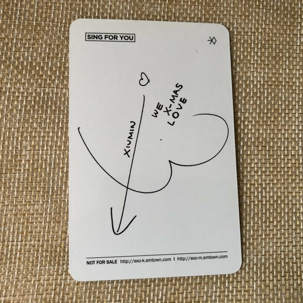 EXO XIUMIN #1 [Sing For You] Official Photocard, Winter 4th Mini Album / Gift