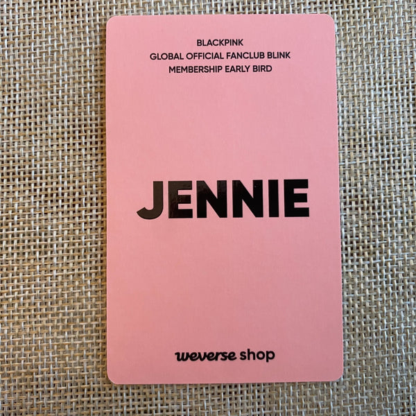 BLACKPINK JENNIE [Weverse Official Fanclub BLINK Membership] Photocard / Gift