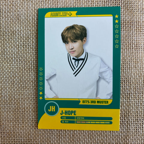 BTS J-HOPE 2/7 [3rd Muster ARMY.ZIP] Official Player Card Photocard / New / Gift