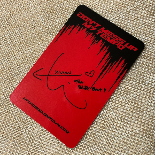 EXO XIUMIN [Don't mess up My Tempo] Official Photocard, Vivace 5th Album / Gift